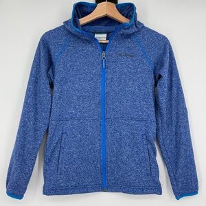 Columbia Kids Blue Fleece Hooded Full Zip Jacket M 10/12‎